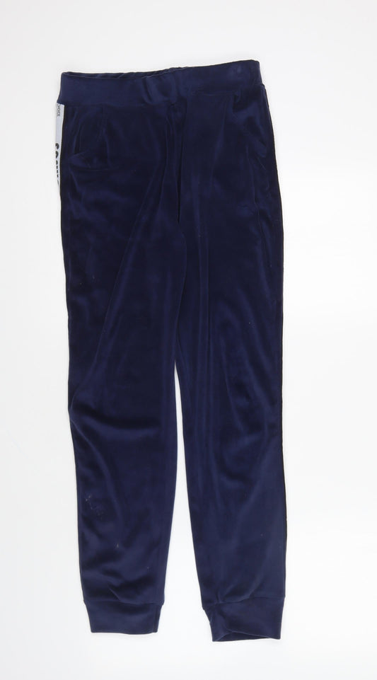 Preworn Womens Blue Polyamide Jogger Trousers Size S L25 in Regular