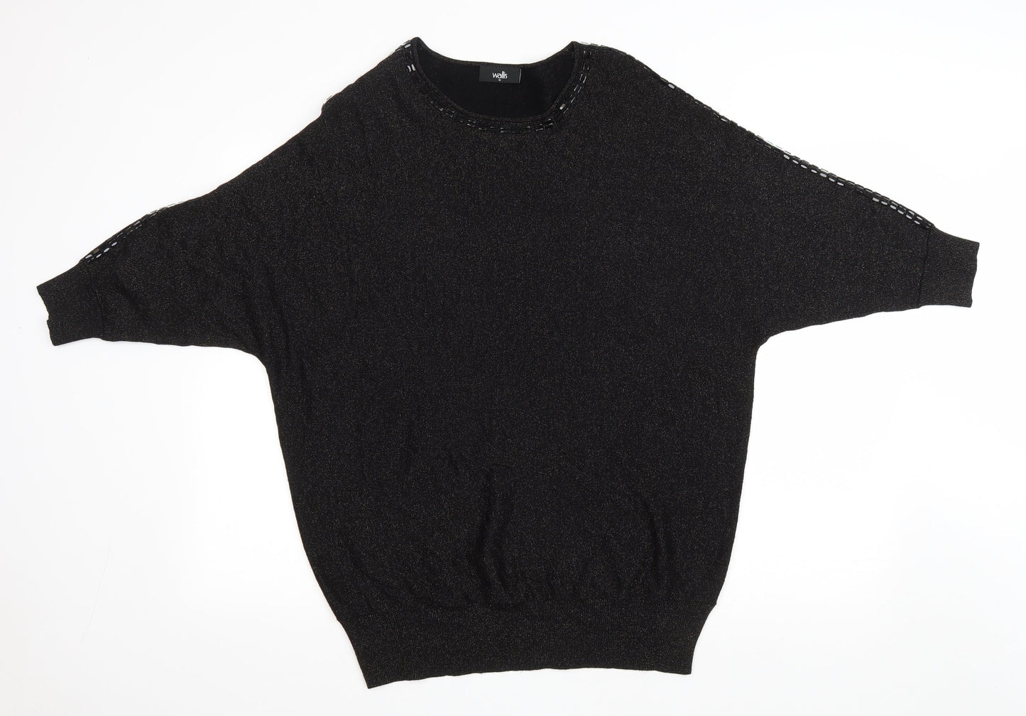 Wallis Womens Brown Viscose Basic T-Shirt Size M Round Neck