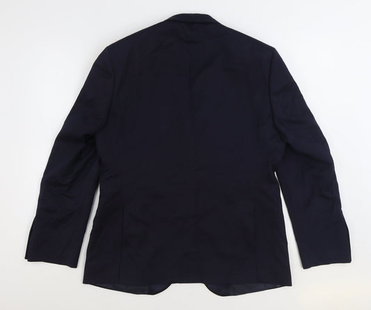 Marks and Spencer Mens Blue Polyester Jacket Suit Jacket Size 38
