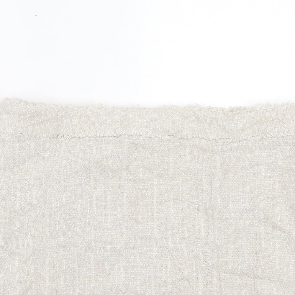 Jesire Womens Grey Geometric Cotton A-Line Skirt Size 10 Zip