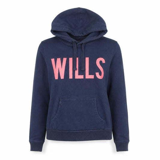 Womens UK 8 Regular Jack Wills Blue Pullover Hoodie