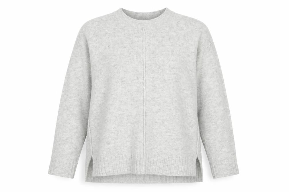 Marks and Spencer Womens Grey Crew Neck Acrylic Pullover Jumper Size M