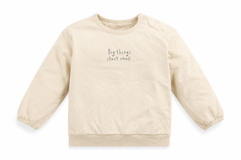 George Baby Beige Basic T-Shirt Size 12-18 Months Round Neck Snap - Big Things Start Small