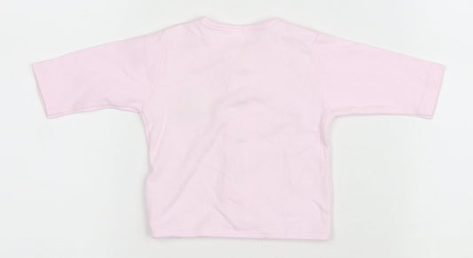 Just Too Cute Baby Pink Cotton Cardigan Jumper Size 0-3 Months Snap - Little one