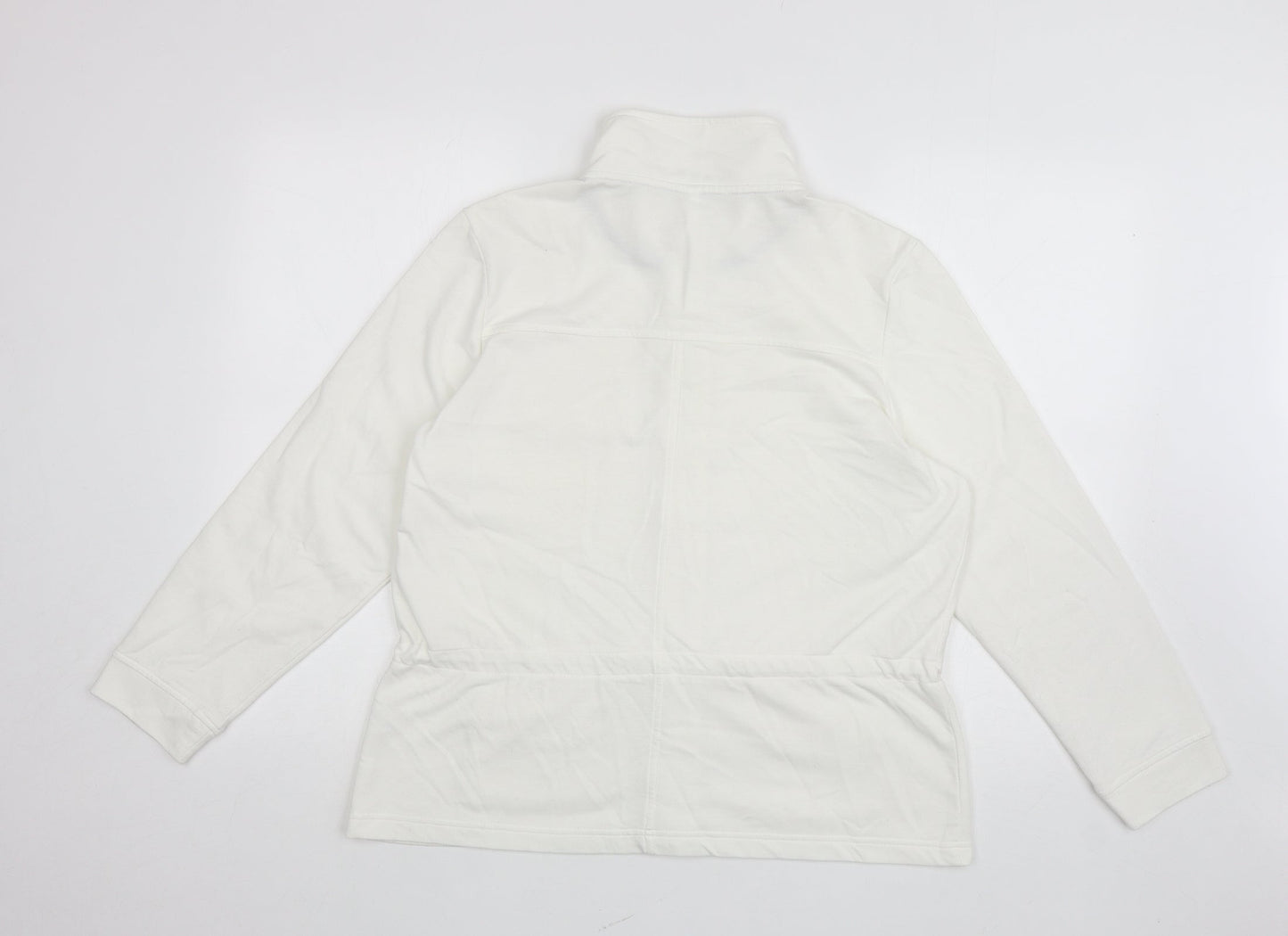 Bm Collection Womens White Jacket Size M Button