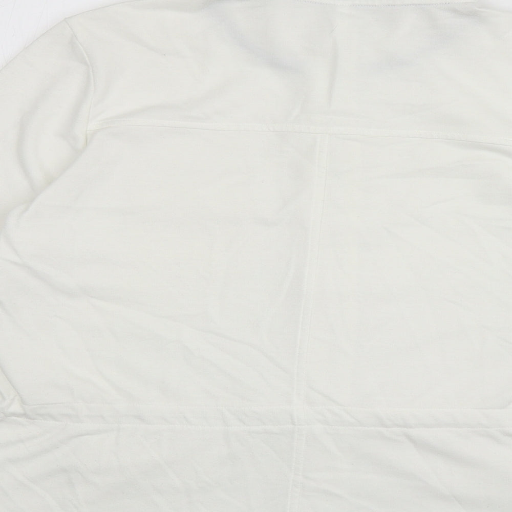 Bm Collection Womens White Jacket Size M Button