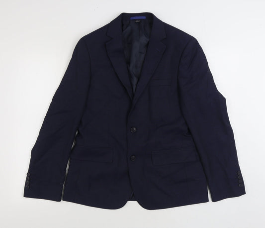 Marks and Spencer Mens Blue Polyester Jacket Suit Jacket Size 38