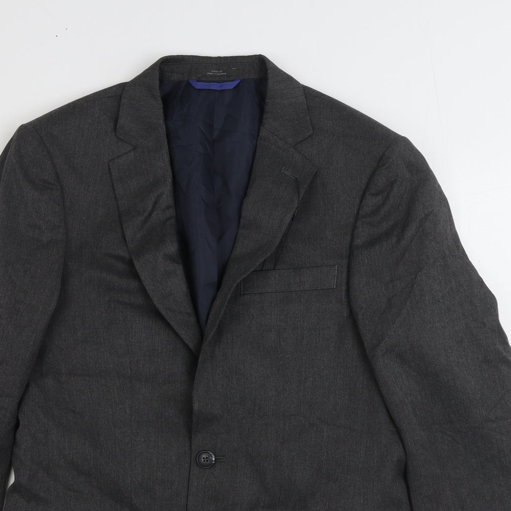 Marks and Spencer Mens Grey Polyester Jacket Suit Jacket Size 36