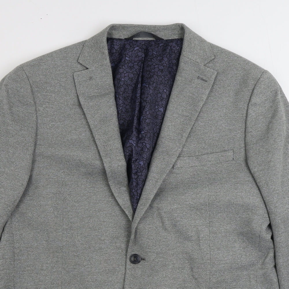 Marks and Spencer Mens Grey Polyester Jacket Suit Jacket Size 42