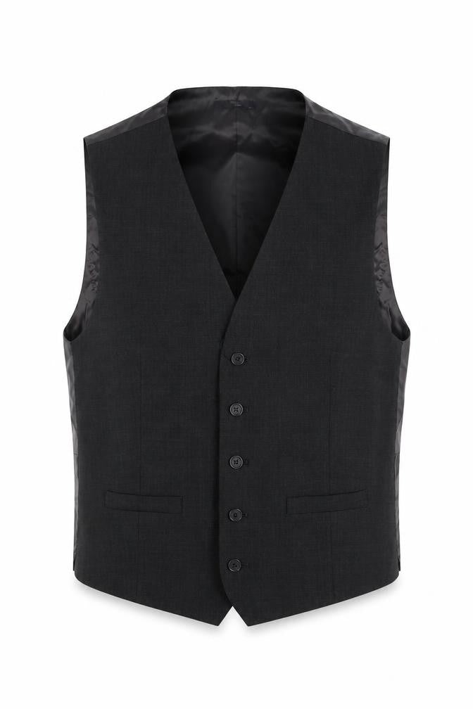 Marks and Spencer Mens Grey Polyester Jacket Suit Waistcoat Size 38