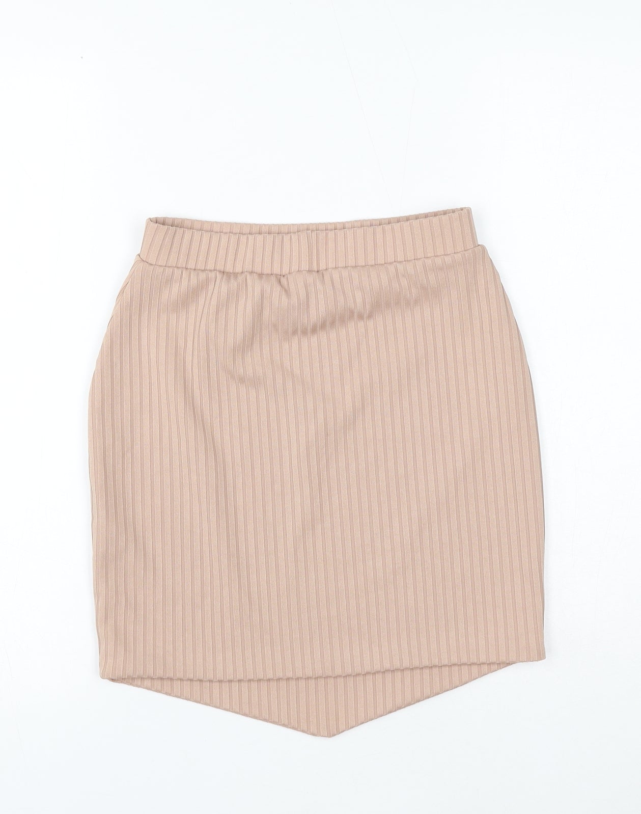 Club London Womens Pink Striped Polyester Mini Skirt Size 8