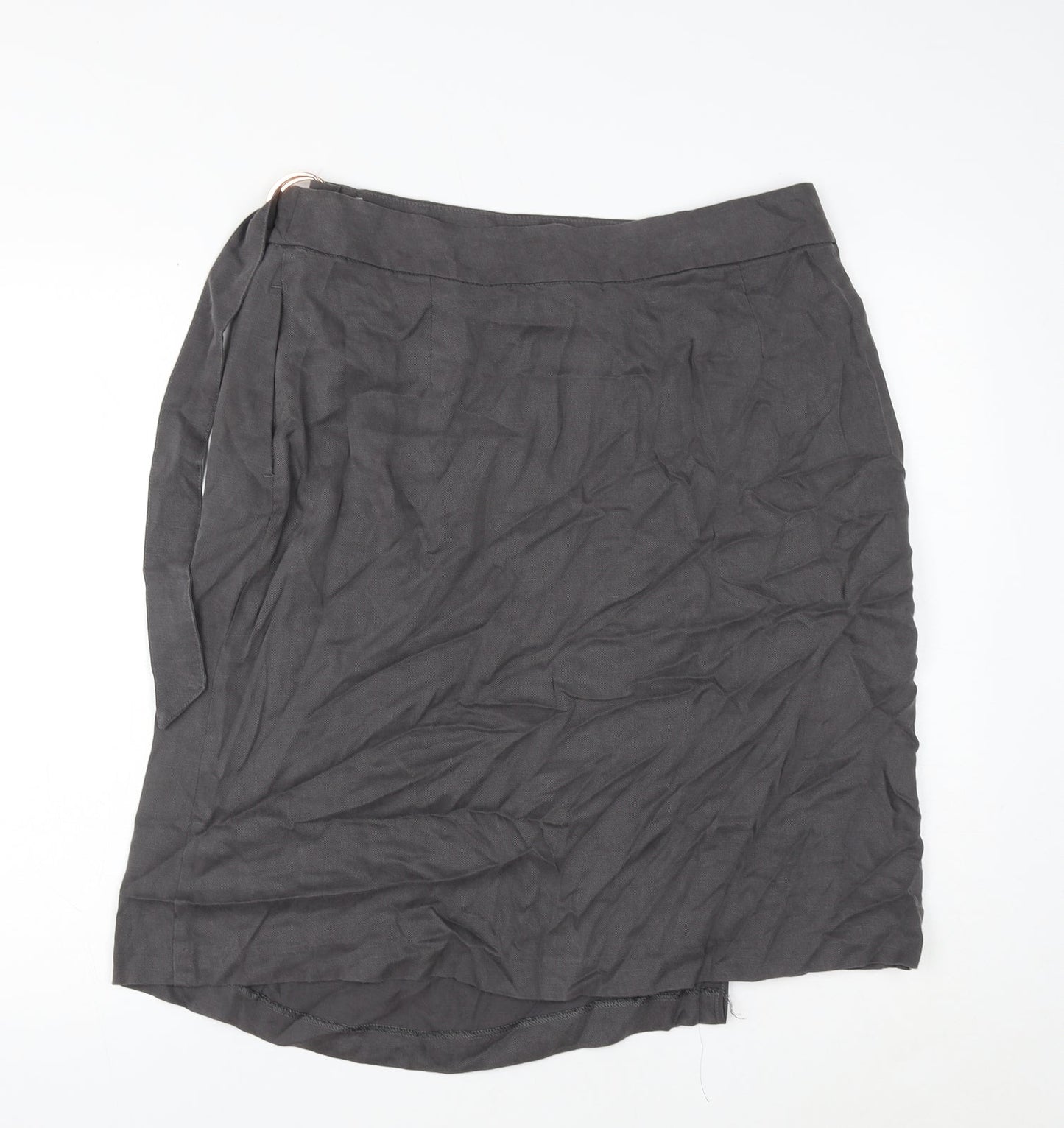 Marks and Spencer Womens Grey Lyocell Straight & Pencil Skirt Size 16