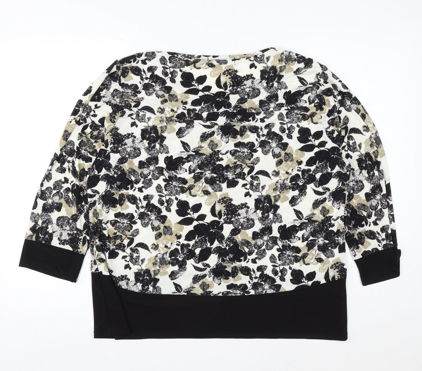 JUST ELEGANCE Womens Multicoloured Floral Polyester Basic Blouse Size 20 Round Neck
