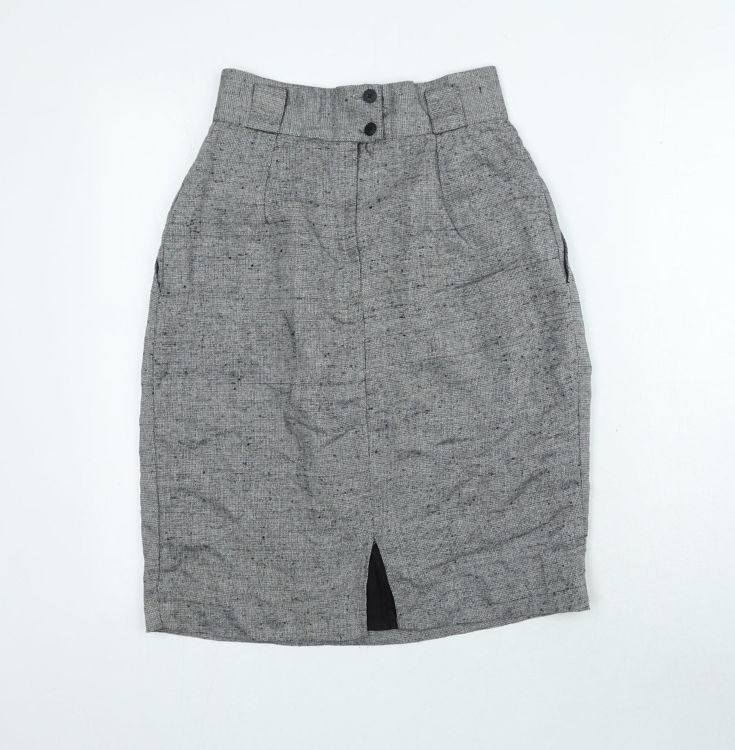 Briggs Womens Grey Polyester Mini Skirt Size 8 Zip