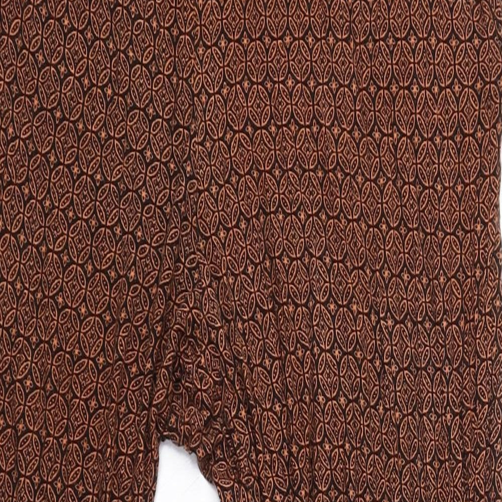 H&M Womens Brown Geometric Viscose Jogger Leggings Size M L24 in