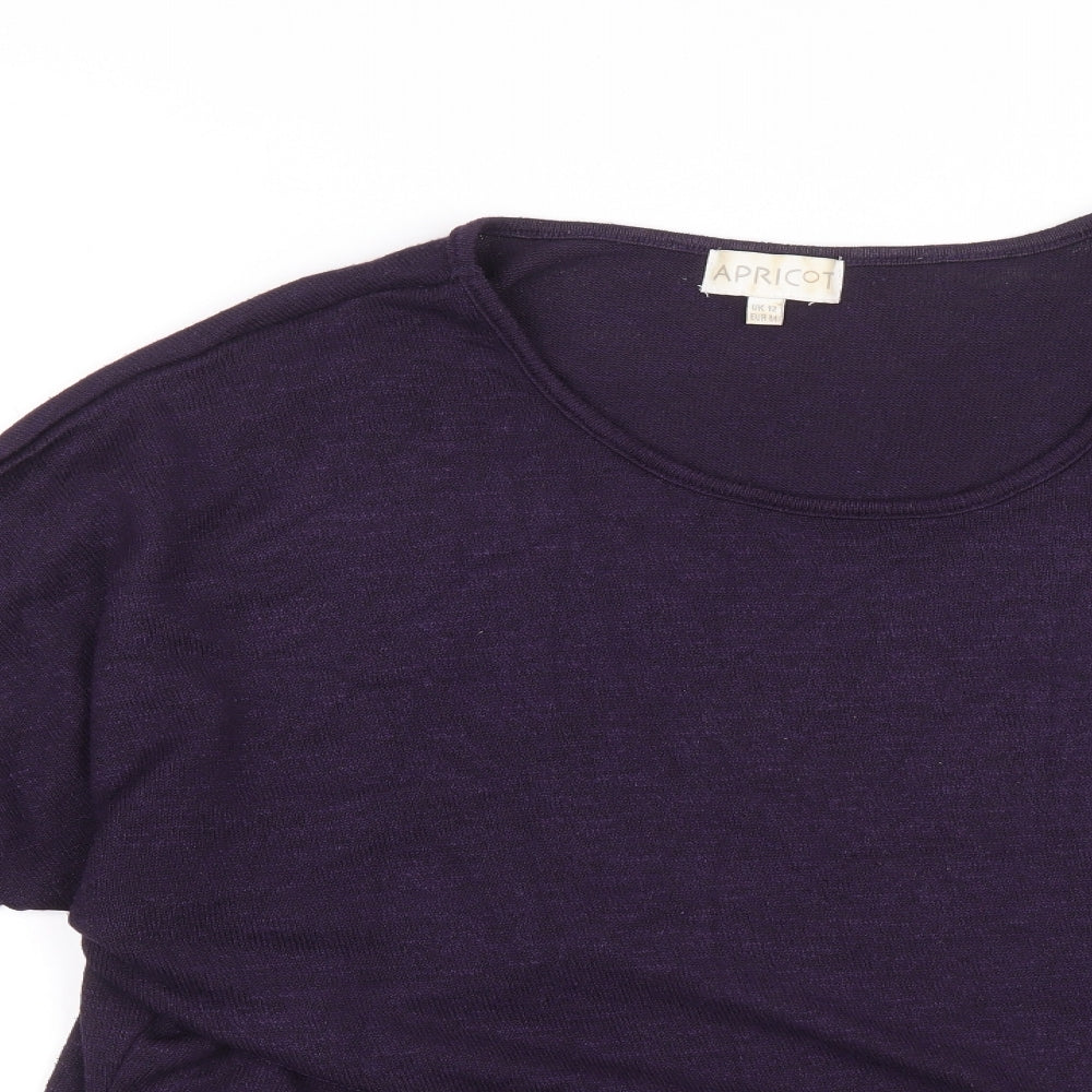 Apricot Womens Purple Boat Neck Polyester Pullover Jumper Size 12