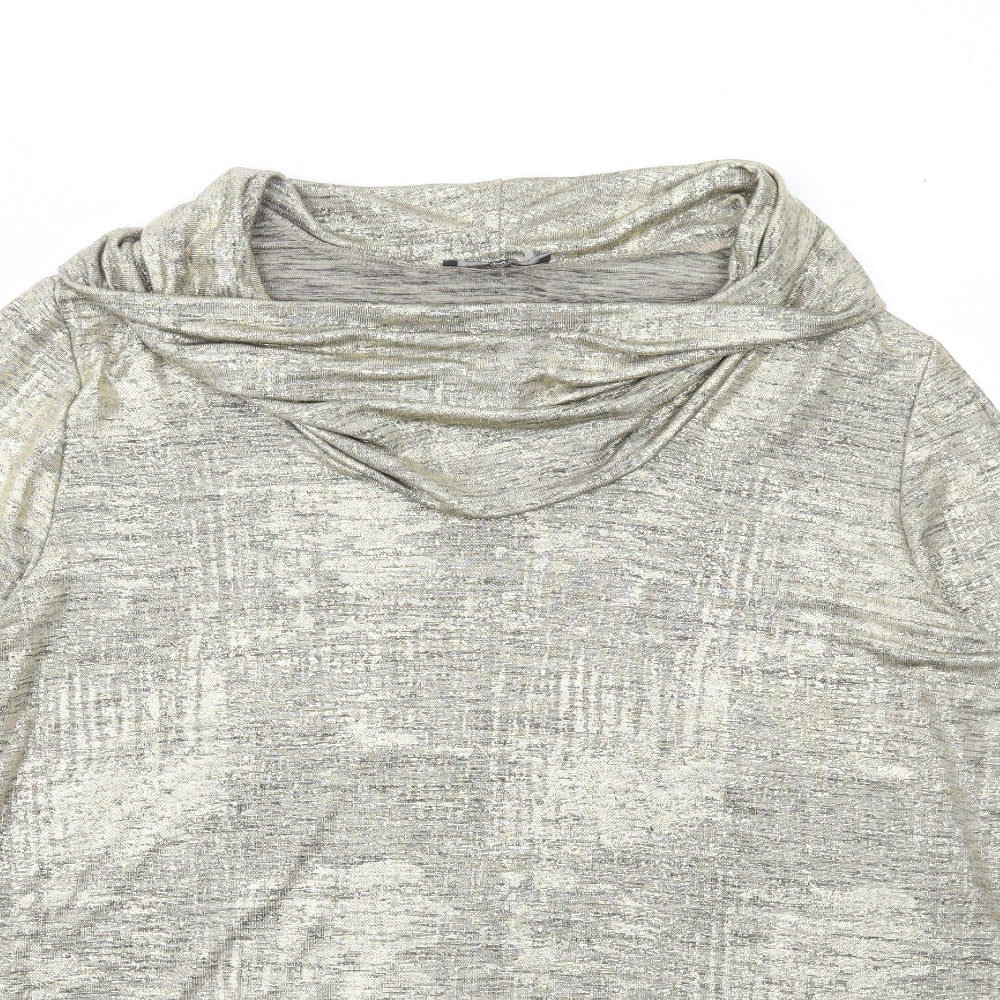 Mr Max Womens Gold Polyester Basic T-Shirt Size XL Roll Neck