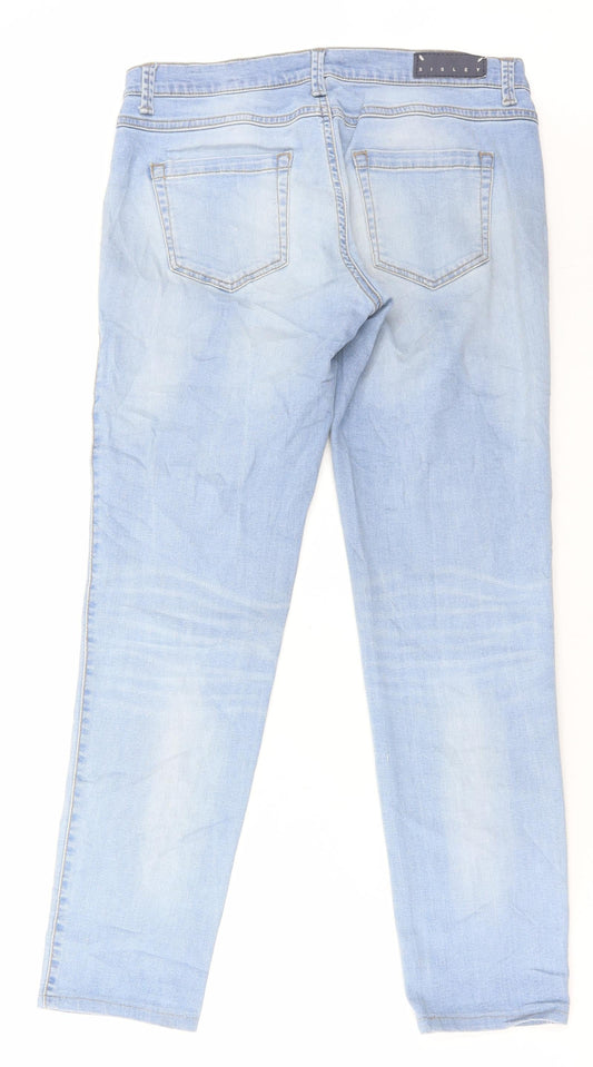 Sisley Womens Blue Cotton Skinny Jeans Size 32 in L28 in Regular Button