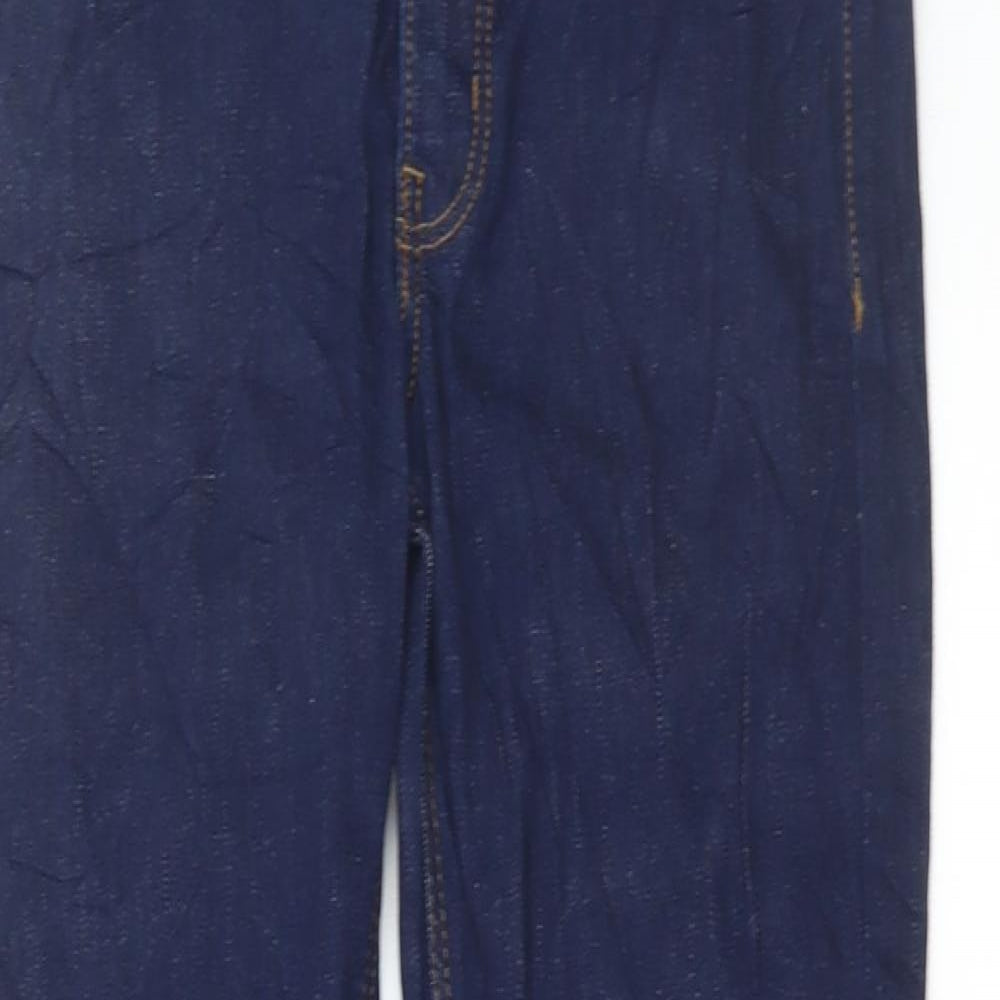 Marks and Spencer Womens Blue Cotton Skinny Jeans Size 8 L27 in Regular Button
