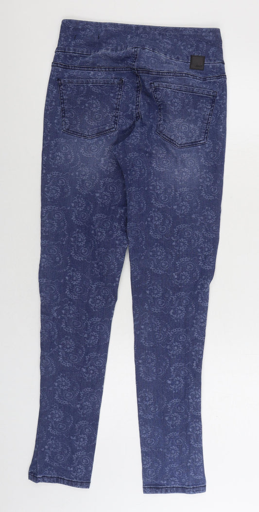 Jag Jeans Womens Blue Paisley Cotton Jegging Jeans Size 6 L30 in Regular