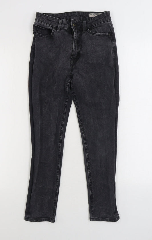 Marks and Spencer Womens Black Cotton Skinny Jeans Size 8 L22 in Regular Zip