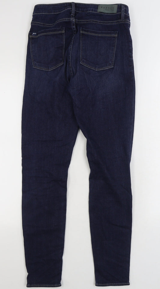 Parker Smith Mens Blue Cotton Straight Jeans Size 29 in L29 in Regular Zip