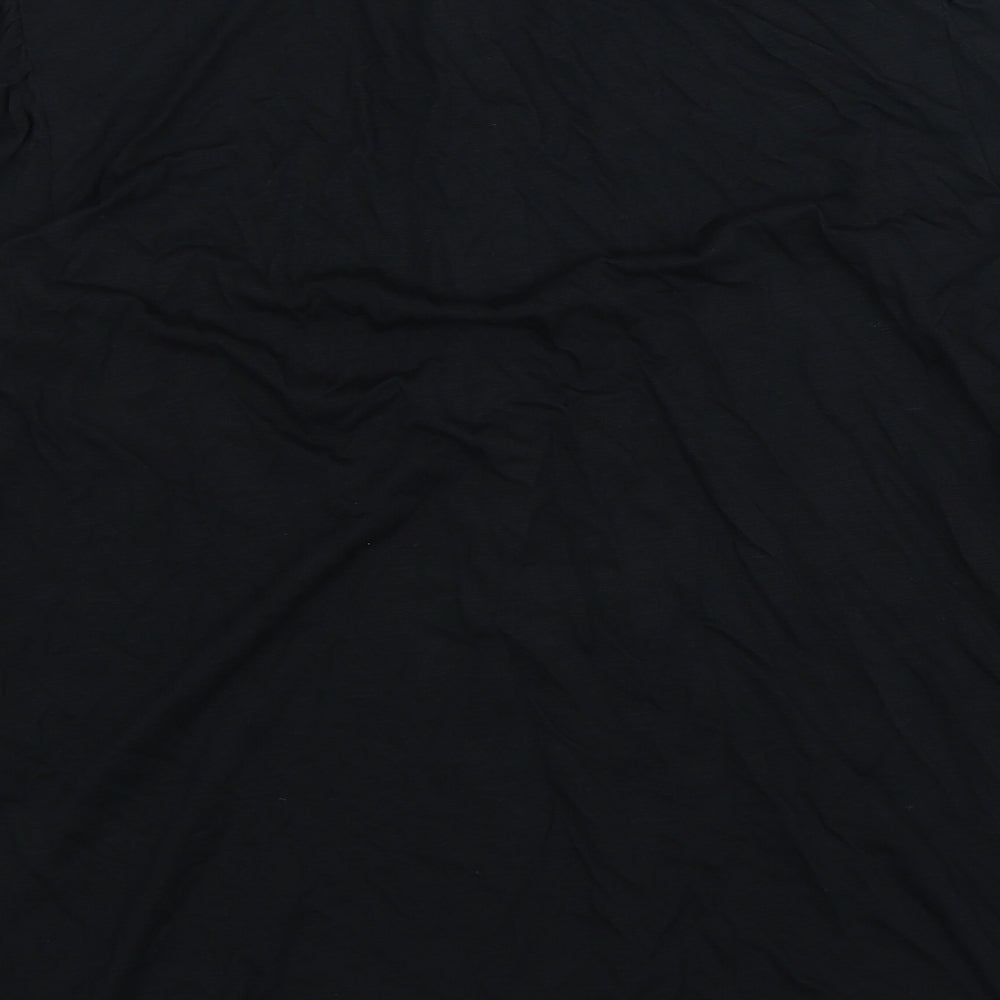 Marks and Spencer Womens Black Polyester Basic Blouse Size 6 Crew Neck
