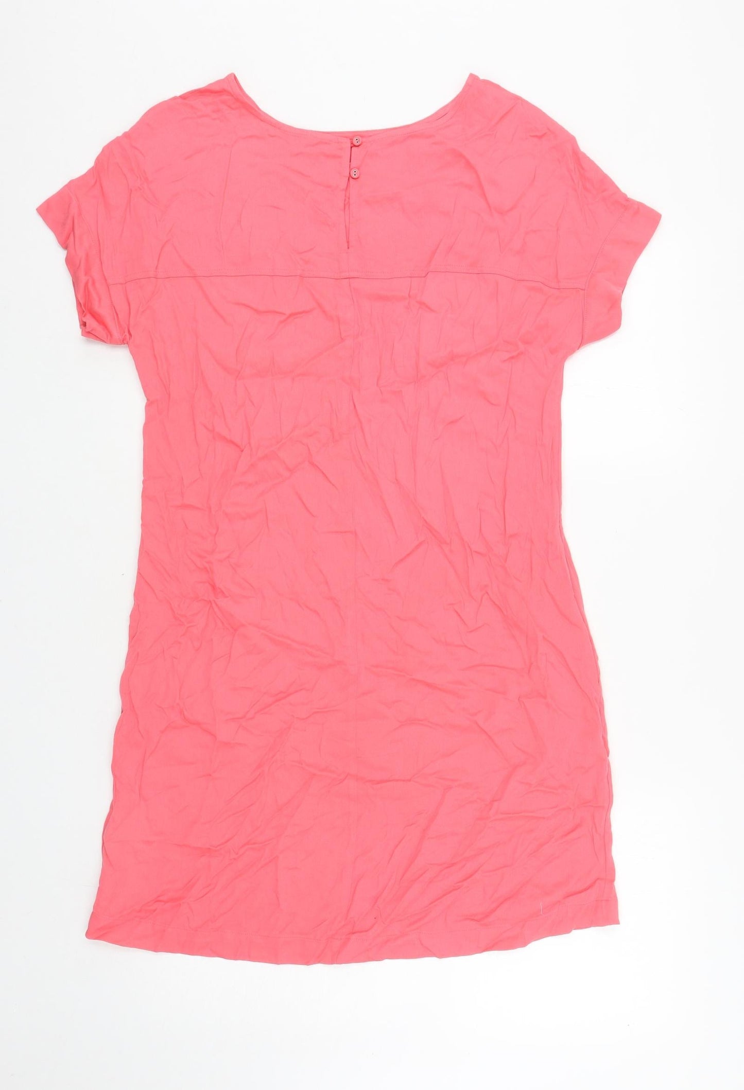 Marks and Spencer Womens Pink Viscose Mini Size 10 Round Neck Pullover