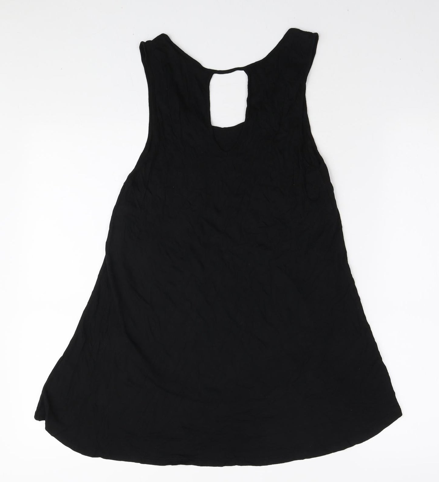 Cable & Gauge Womens Black Viscose Tunic Tank Size S Halter