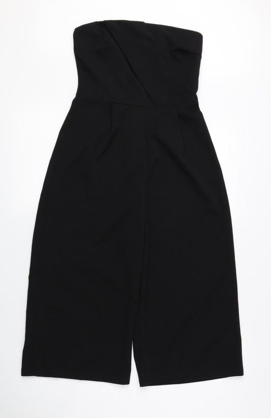 Preworn Womens Black Polyester Bodysuit One-Piece Size 8 L15 in Zip