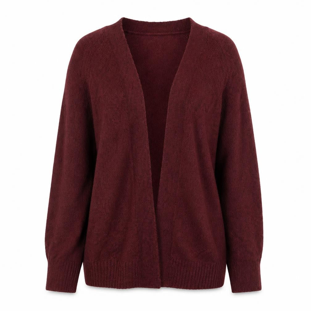 Marks and Spencer Womens Purple V-Neck Polyester Cardigan Jumper Size S