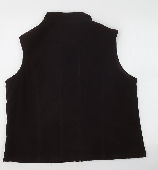 EMW Womens Brown Gilet Waistcoat Size L Zip