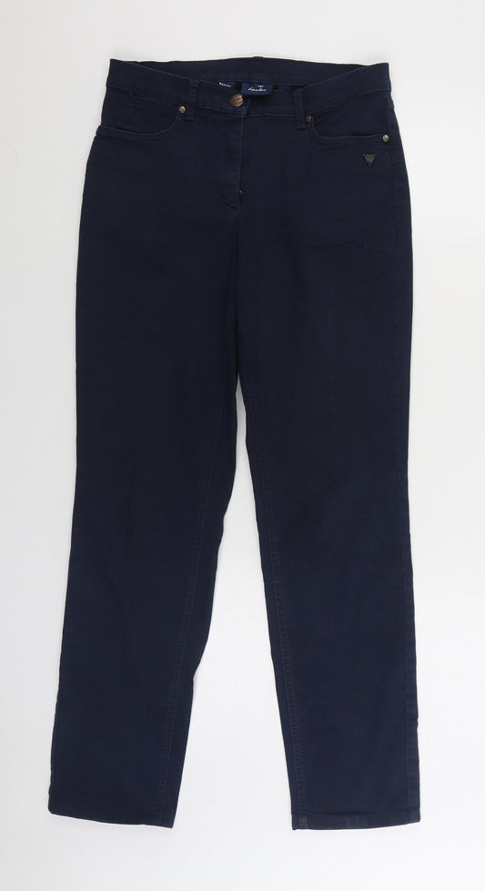 LauRiel Womens Blue Cotton Straight Jeans Size 8 L30 in Regular Zip