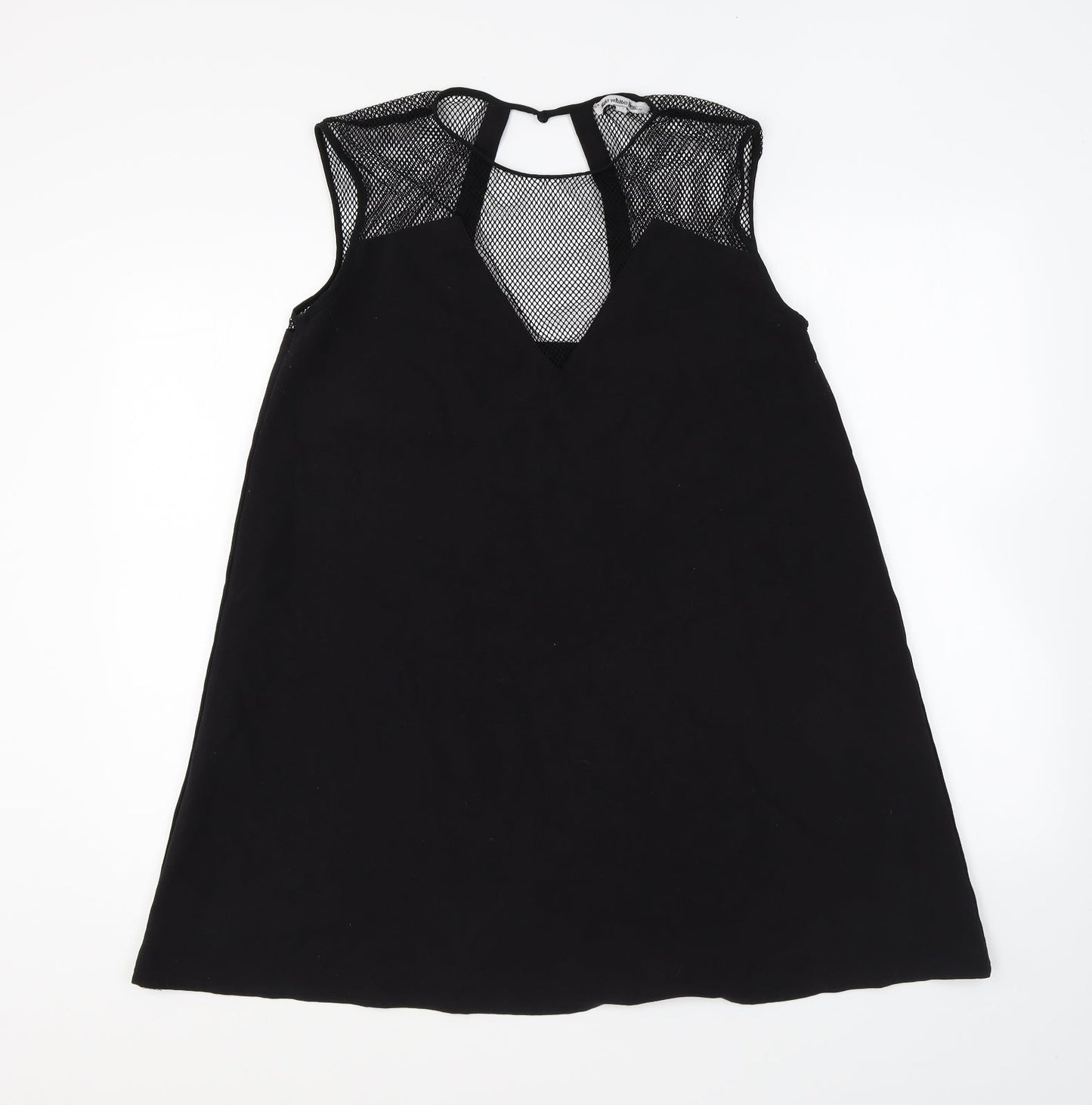 Little White Lies Womens Black Polyester Shift Size M Round Neck Pullover