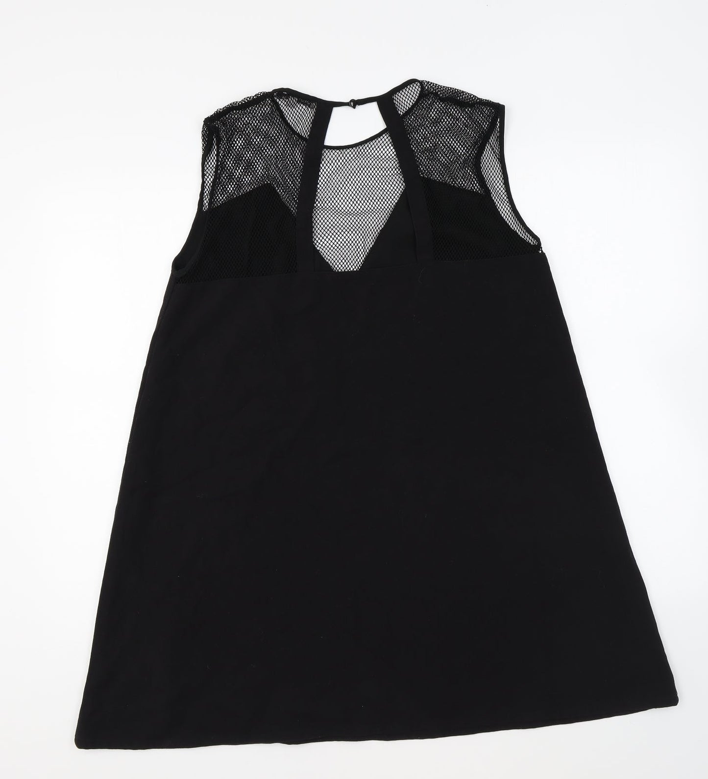 Little White Lies Womens Black Polyester Shift Size M Round Neck Pullover