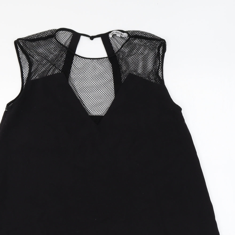 Little White Lies Womens Black Polyester Shift Size M Round Neck Pullover