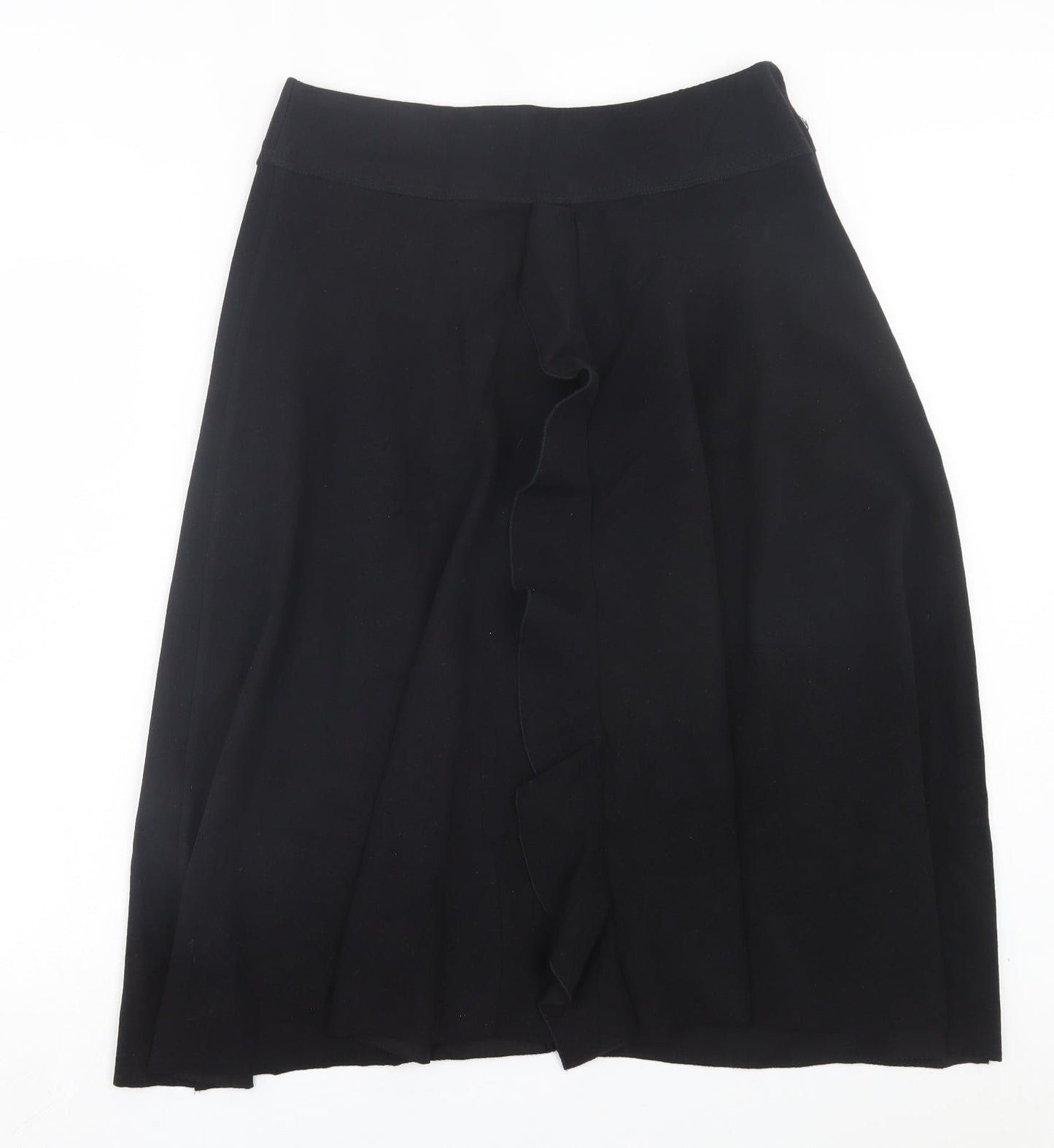 Classic Image Womens Black Polyester A-Line Skirt Size 12 Zip
