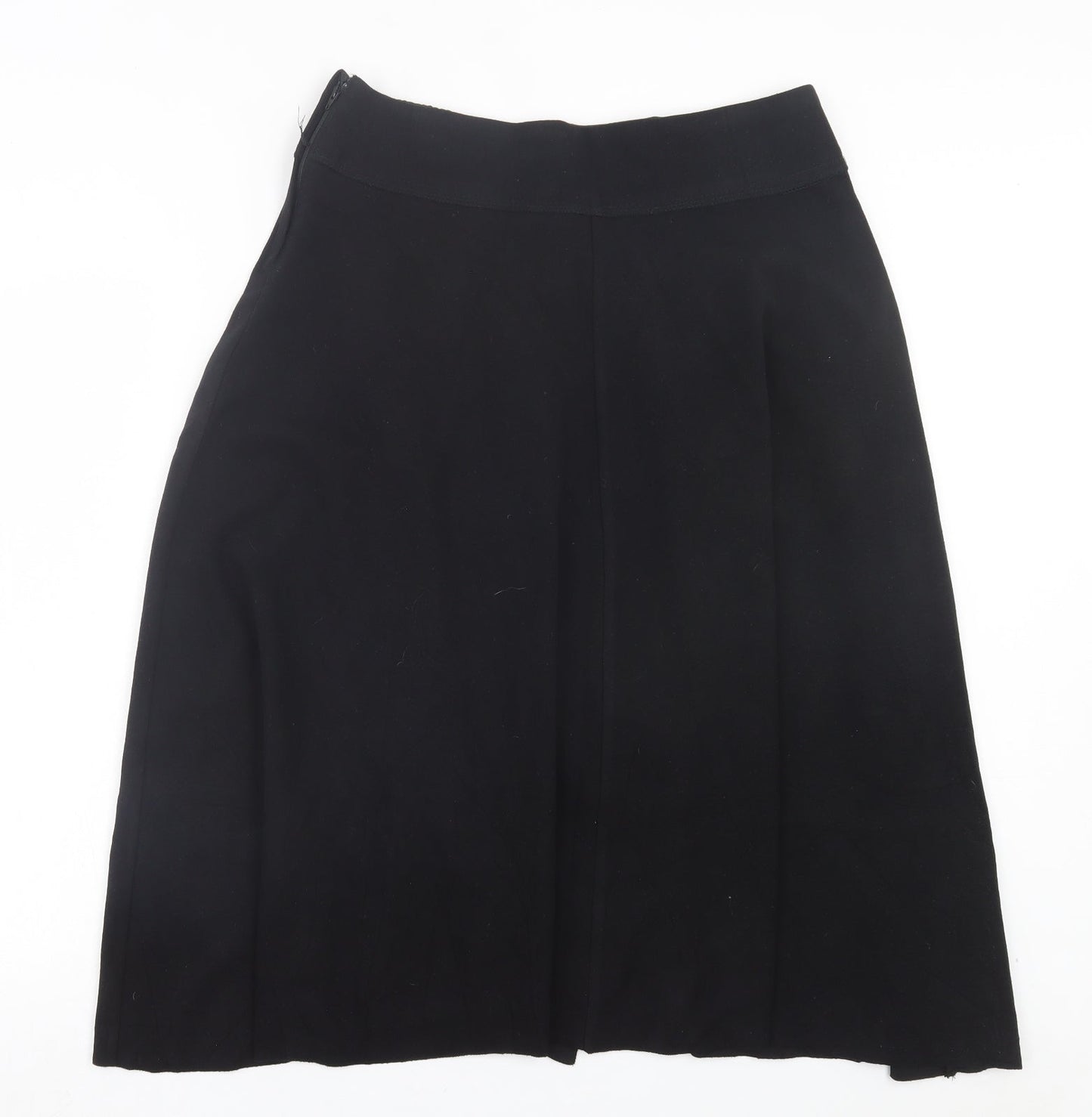 Classic Image Womens Black Polyester A-Line Skirt Size 12 Zip