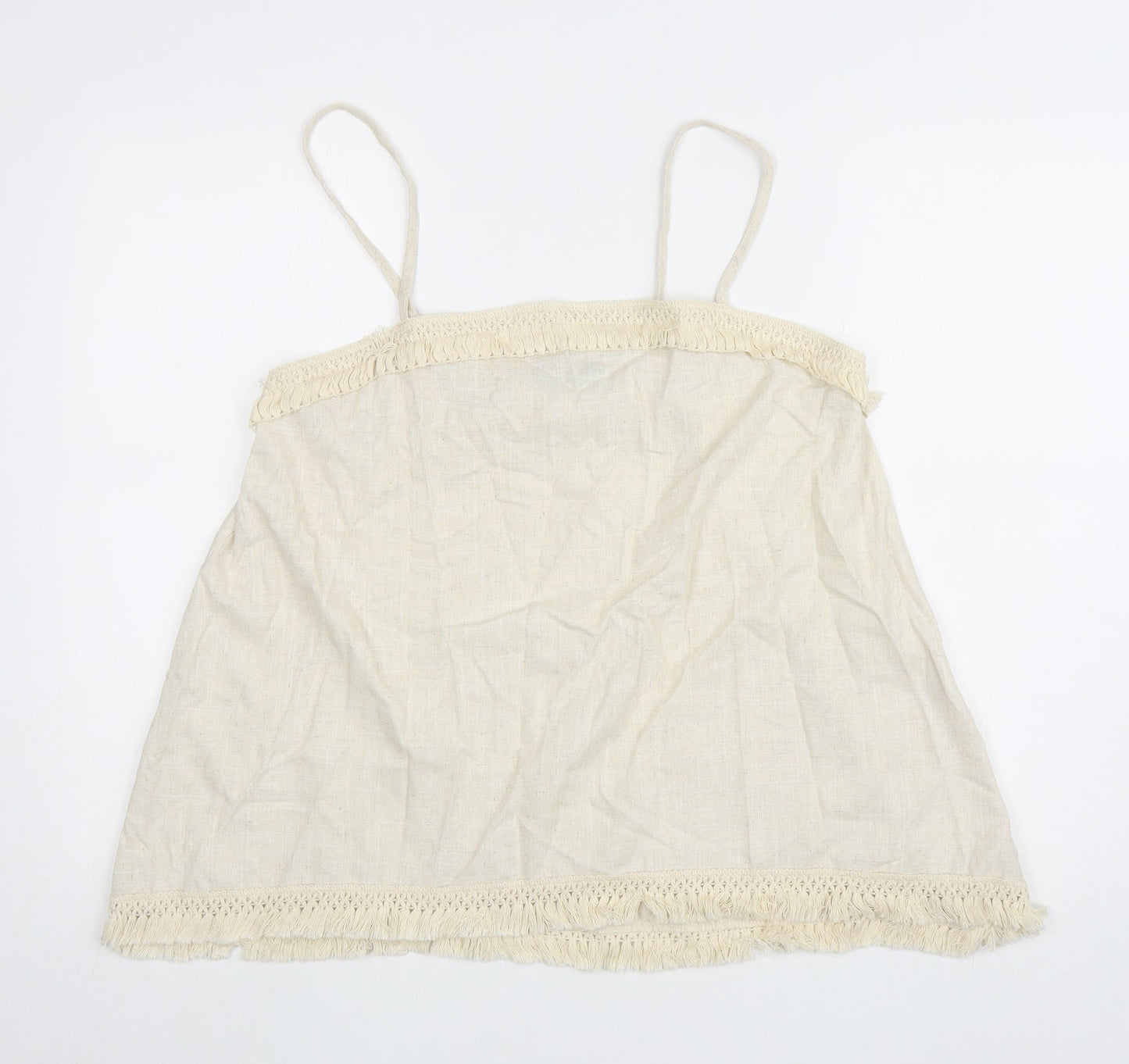 ChicMe Womens Beige Cotton Camisole Tank Size 2XL Square Neck