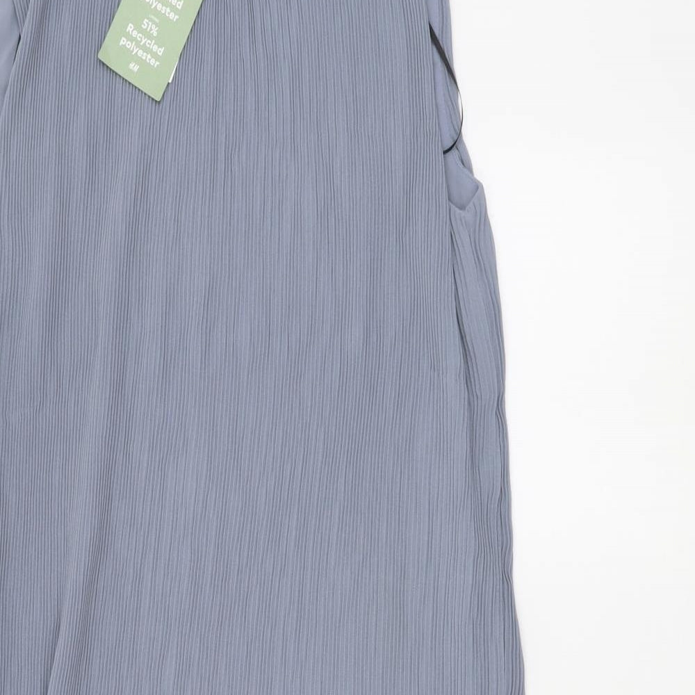 H&M Womens Grey Polyester A-Line Size XS Round Neck Pullover