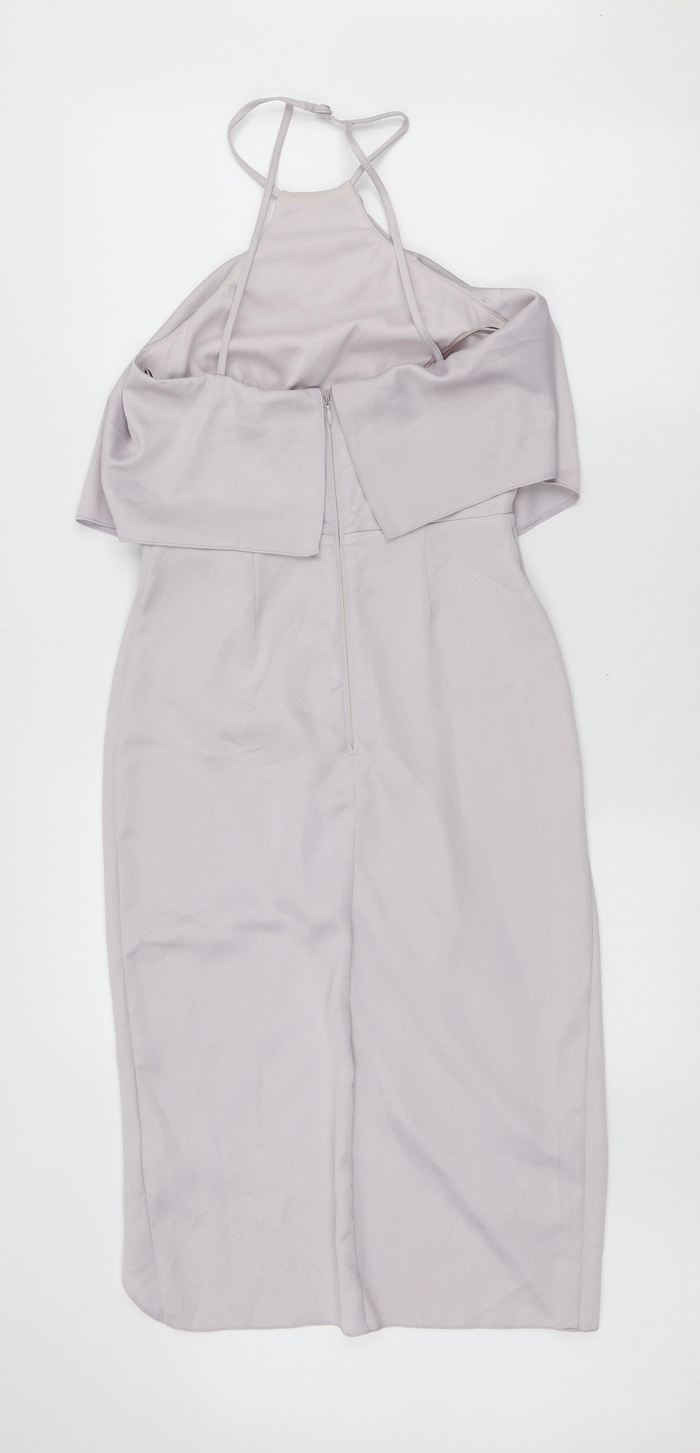 Lipsy Womens Purple Polyester Bodycon Size 6 Halter Zip