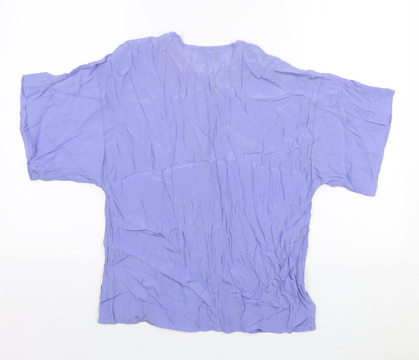 West & Webb Womens Purple Viscose Basic T-Shirt Size S Round Neck