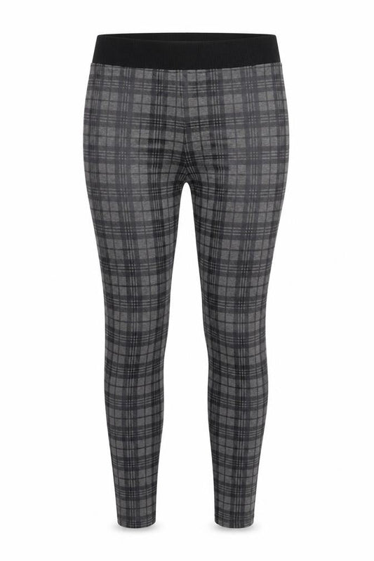George Womens Grey Check Viscose Jegging Leggings Size 8 L25 in