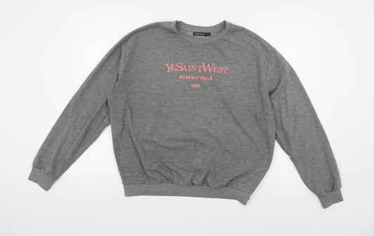 I SAW IT FIRST Womens Grey Cotton Pullover Sweatshirt Size M Pullover - Beverly Hills