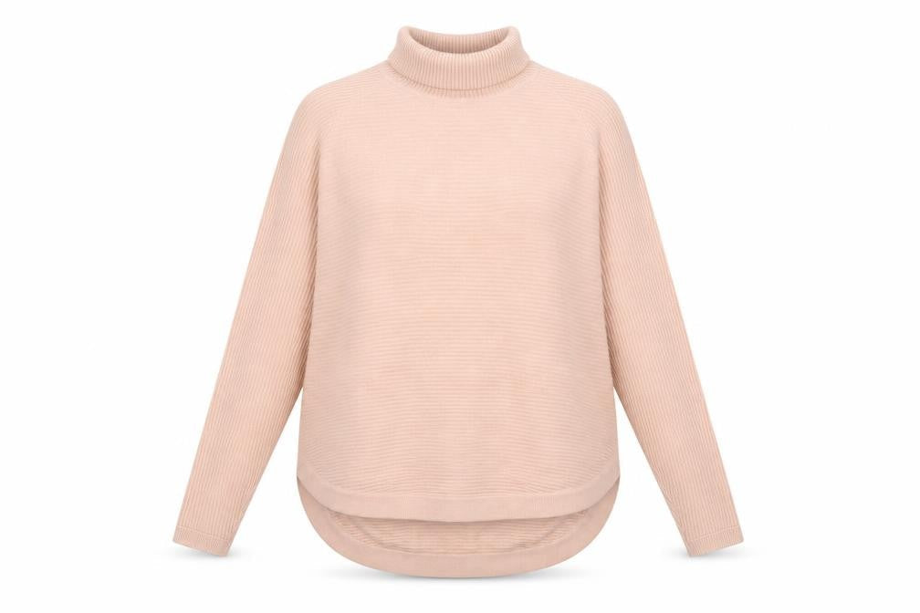 Debenhams Womens Pink Roll Neck Acrylic Pullover Jumper Size 12