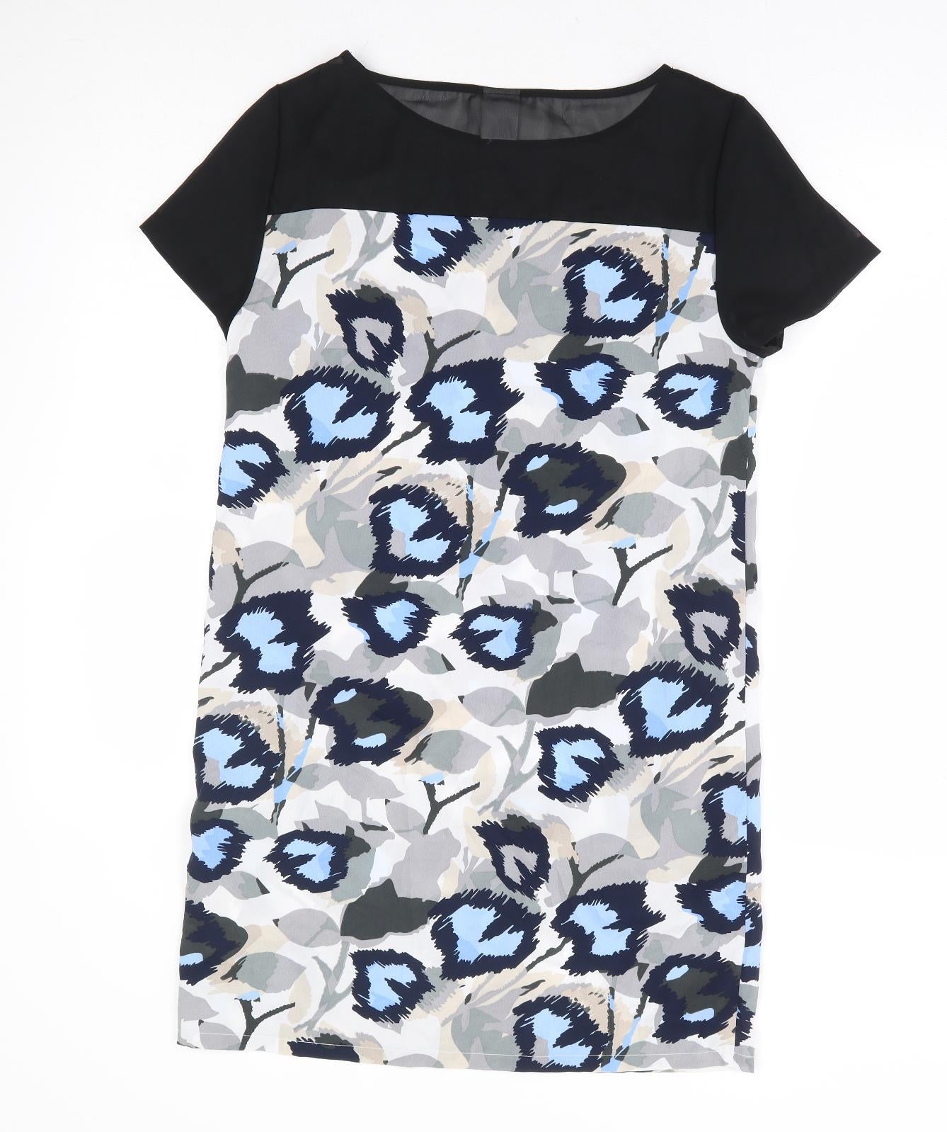 VERO MODA Womens Multicoloured Floral Polyester Shift Size XS Round Neck Pullover