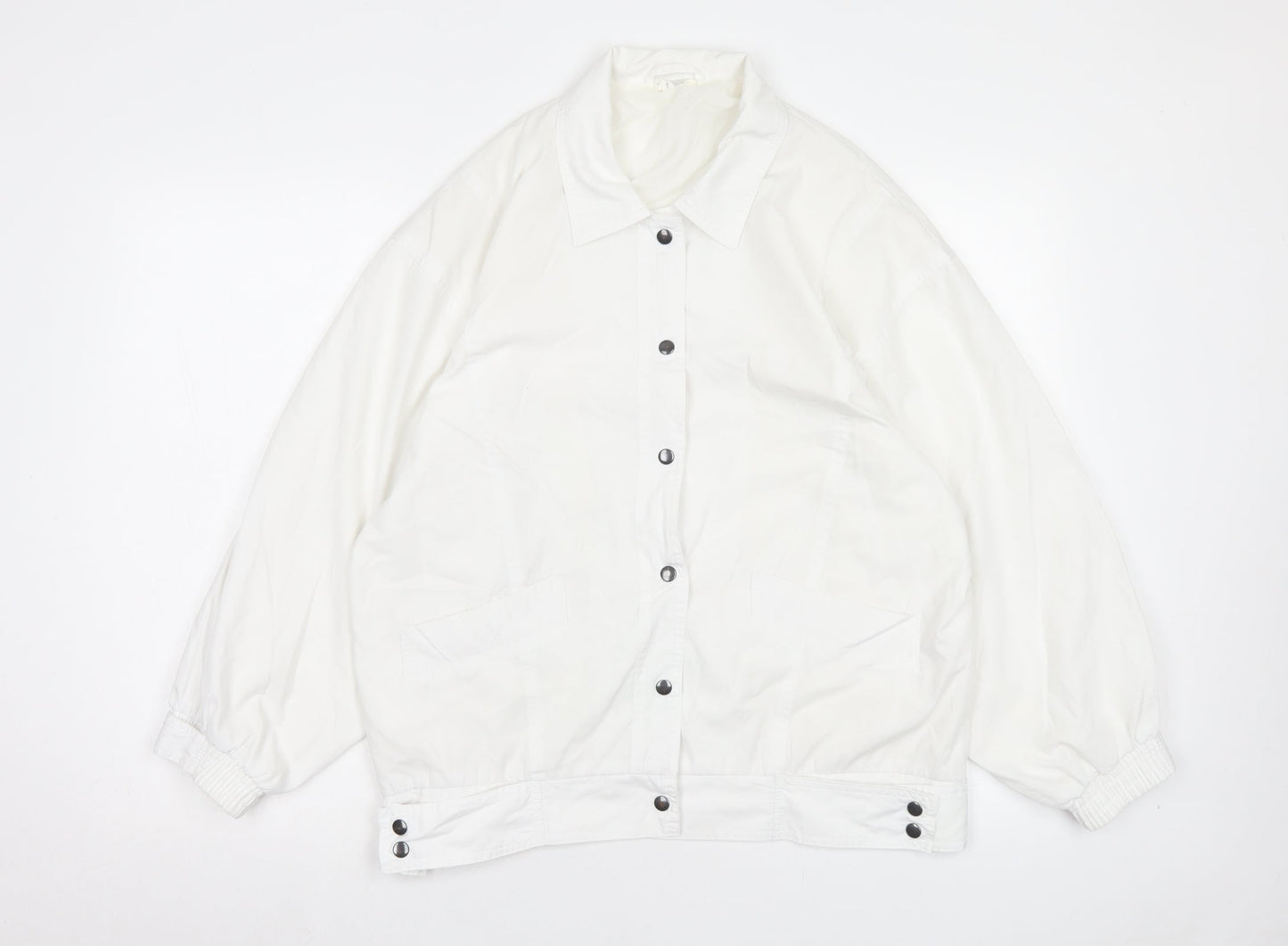 Casual Woman Womens White Jacket Size 14 Button
