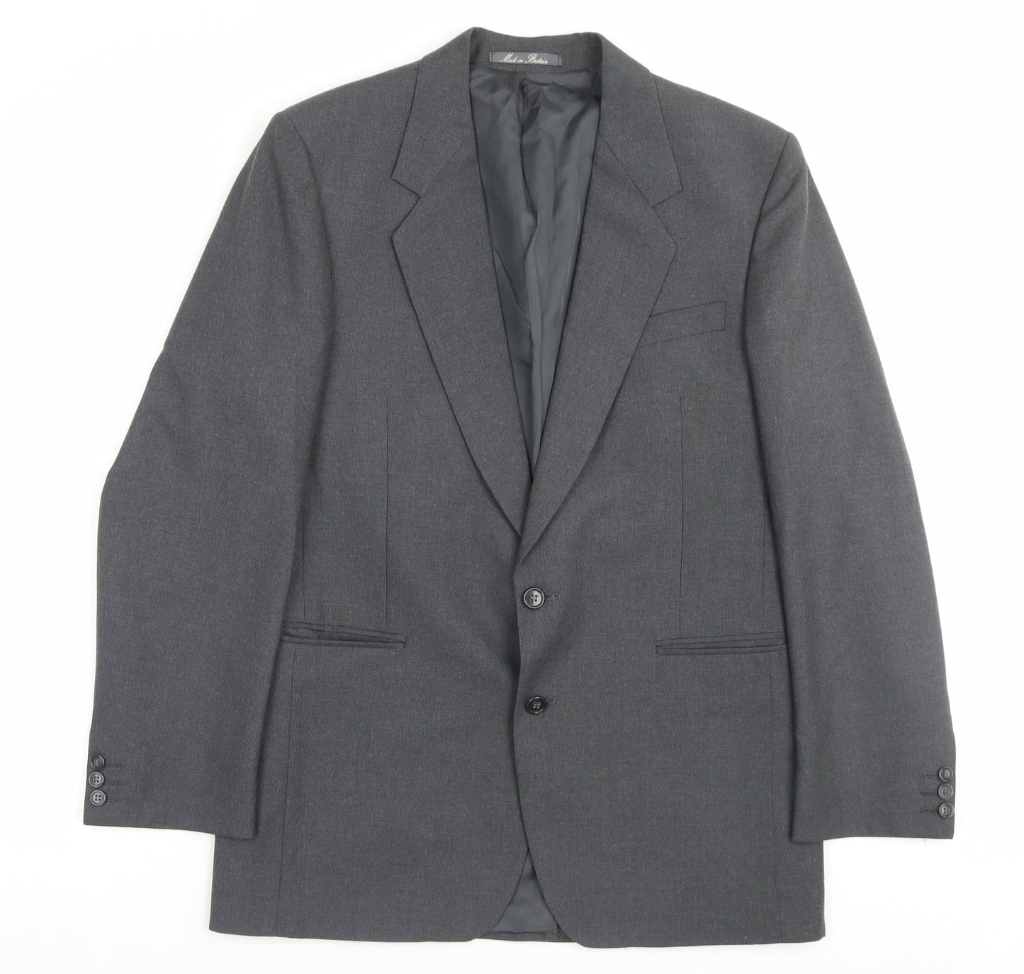 Dunn & Co Mens Grey Wool Jacket Suit Jacket Size 40