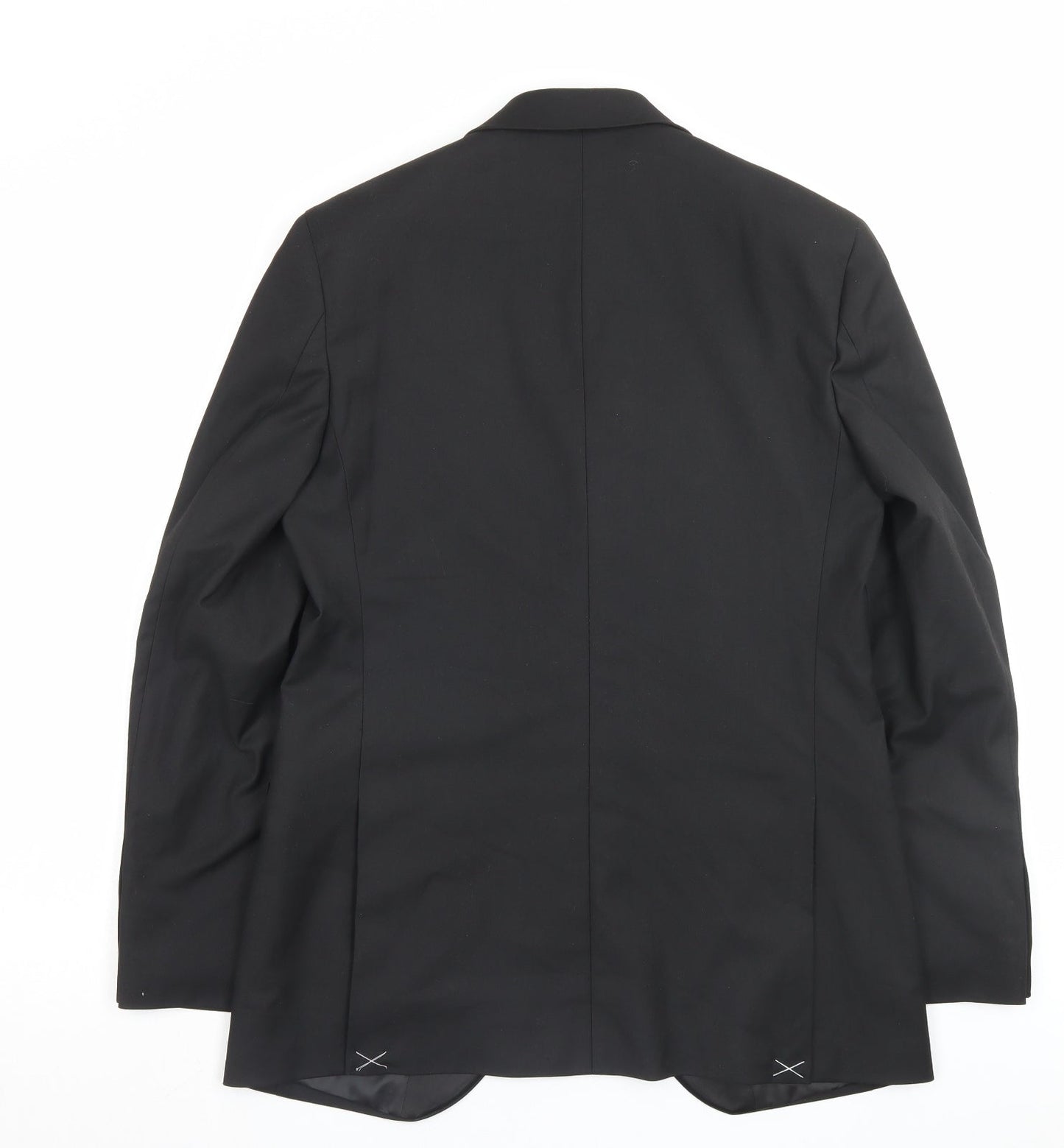 Marks and Spencer Mens Black Polyacrylate Fibre Jacket Suit Jacket Size 38