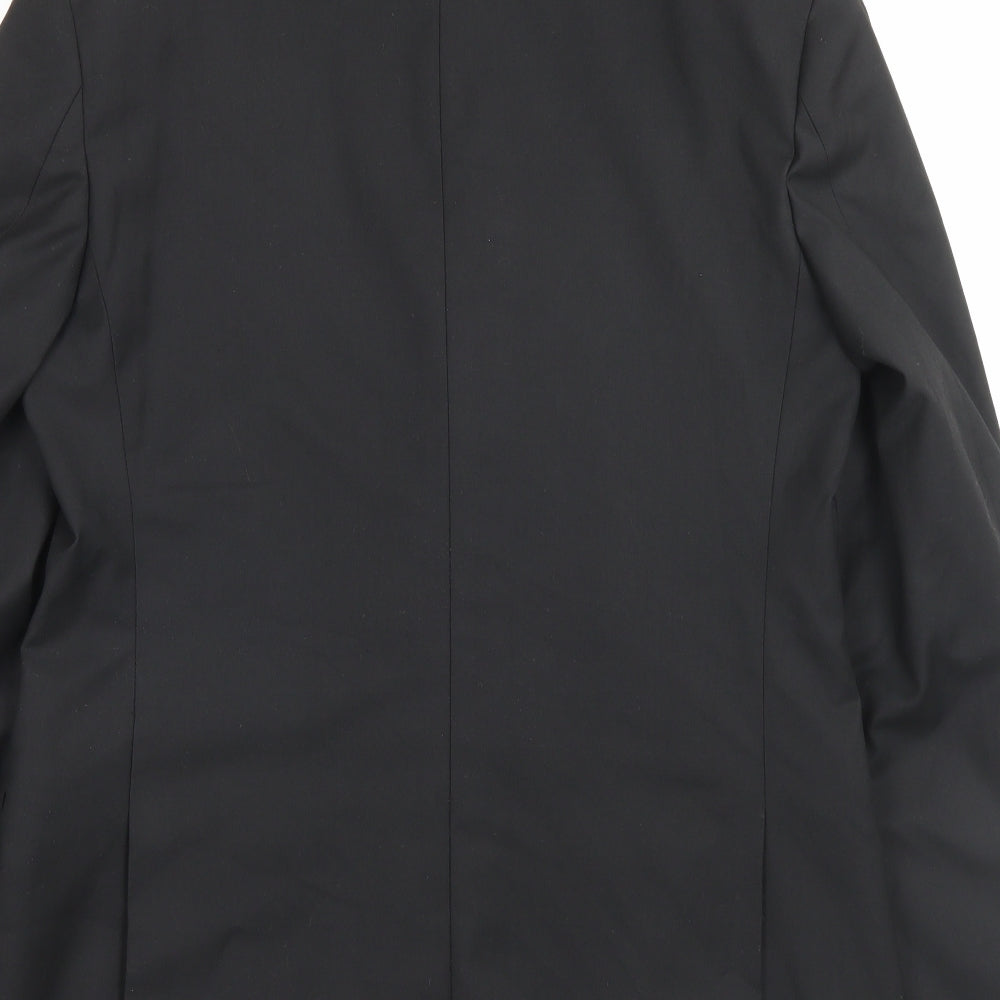 Marks and Spencer Mens Black Polyacrylate Fibre Jacket Suit Jacket Size 38